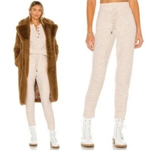 Intimately Free People Around The Clock Jogger Knit Drawstring Beige Medium M